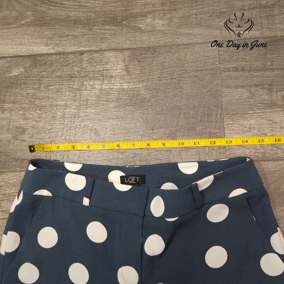 Loft Petite Polka Dot Capri Pants Size 4P - Picture 3 of 6
